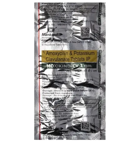 moxikind cv 1000mg tablet 6's